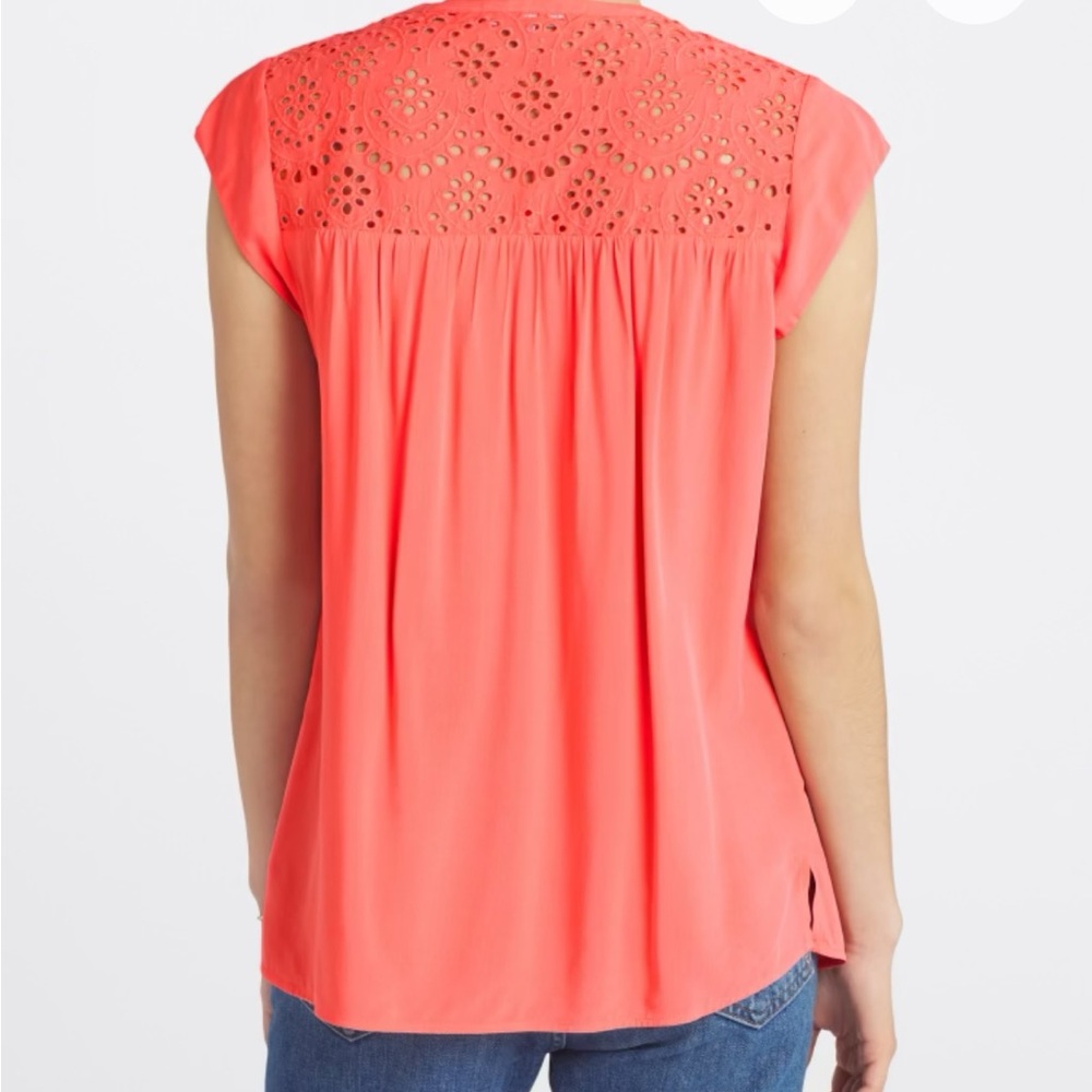Daniel Rainn Coral Eyelet Blouse - Picture 3 of 4